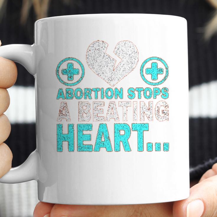 Abortion Stops Beating Heart Political Pro Life Politics Women Coffee Mug