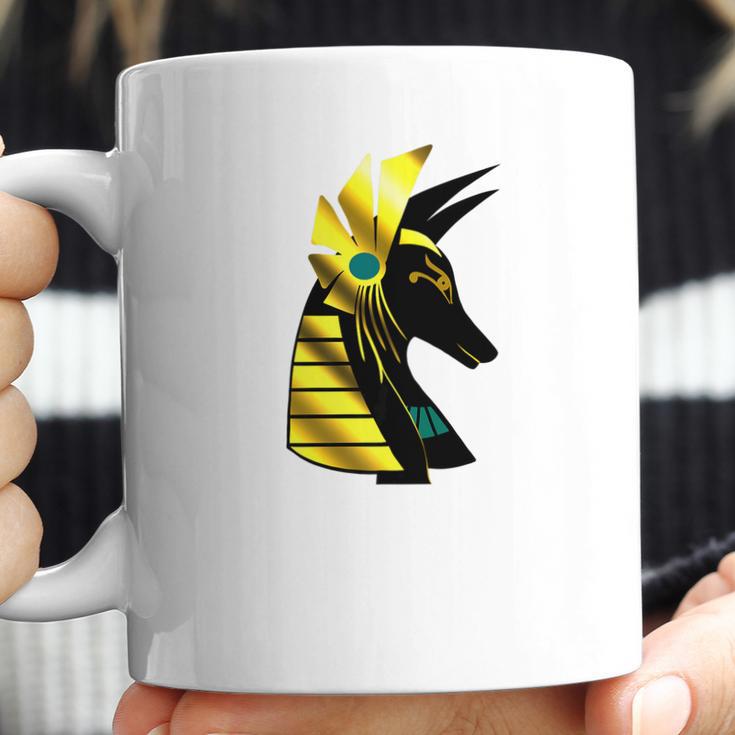 Anubis Ancient Egyptian God Of The Afterlife Blue Coffee Mug