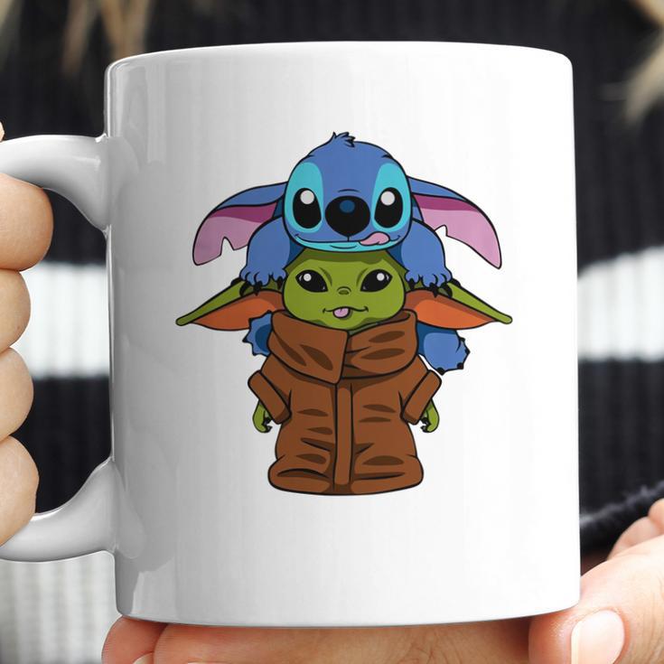 Baby Yoda And Baby Stitch Coffee Mug