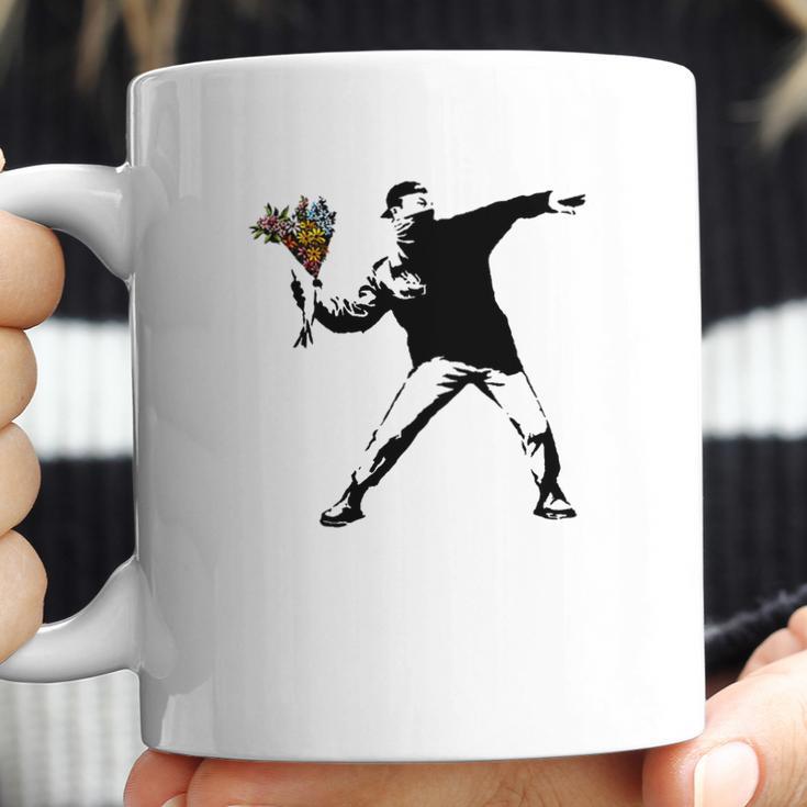 Banksy - Rage Flower Thrower Coffee Mug