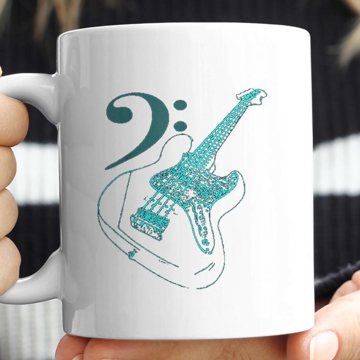 Bass With Clef Neon Bassists Bass Player Coffee Mug