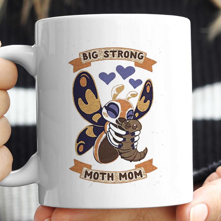 Big Strong Moth Mom Mothra Athletic Gray Coffee Mug