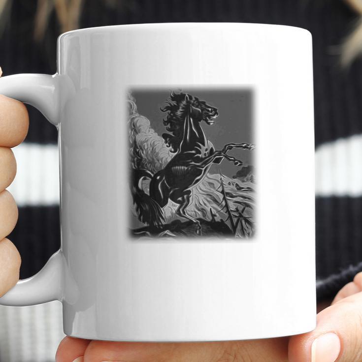 Black Horse Rearing Stallion Coffee Mug