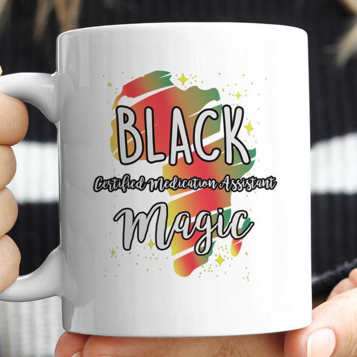 Black History Month Black Certified Medication Assistant Magic Proud African Job Title Coffee Mug