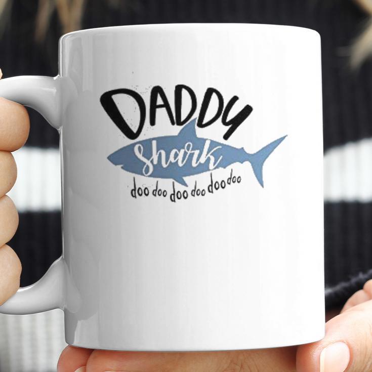 Daddy Shark Art Dad Birthday Gifts Coffee Mug