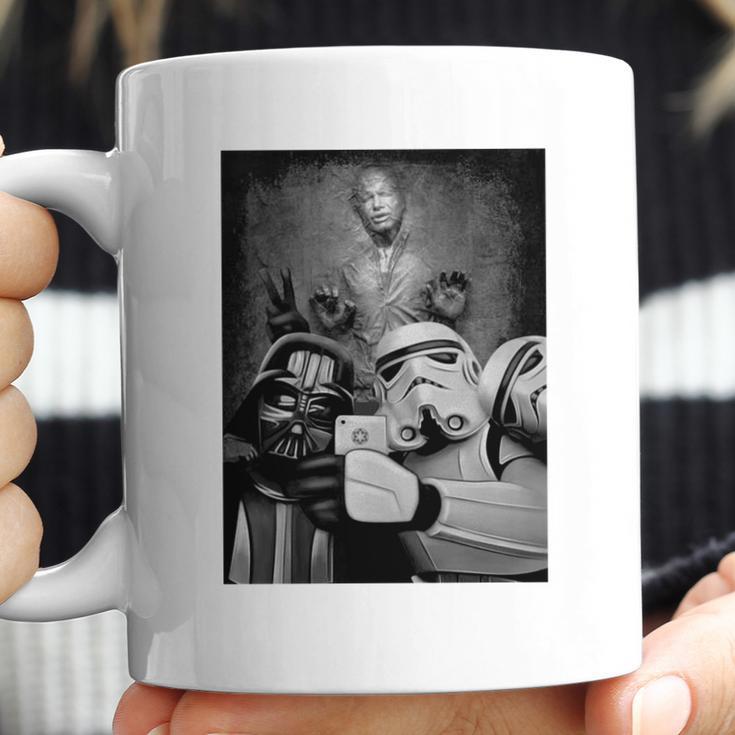 Darth Vader And Stormtrooper Selfie With Han Solo In Carbonite Tshirt Coffee Mug