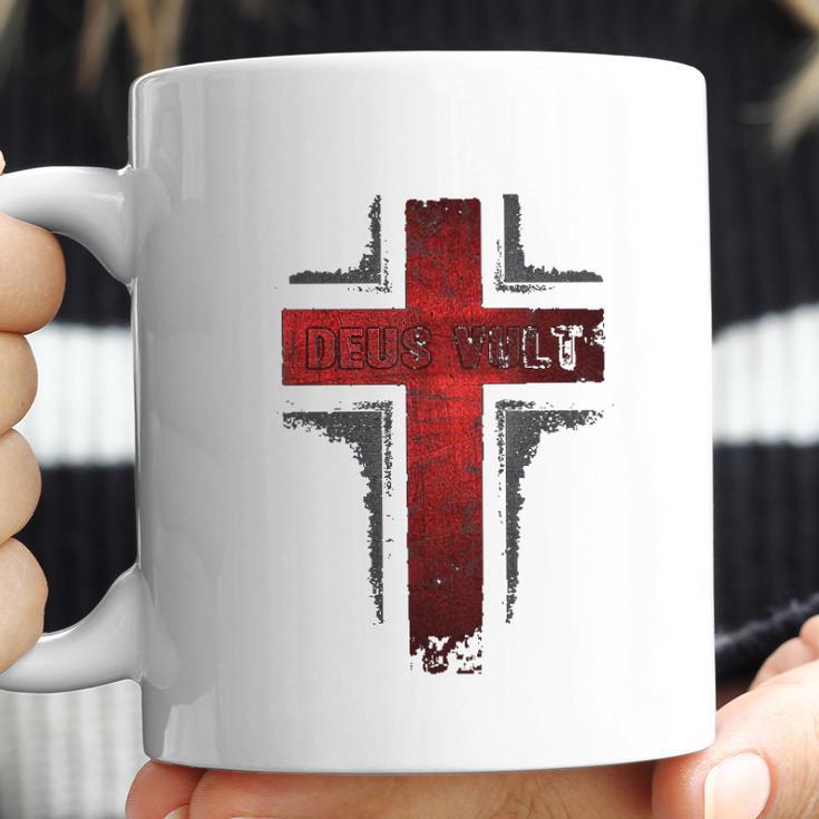 Deus Vult Knight Templar Vintage Coffee Mug