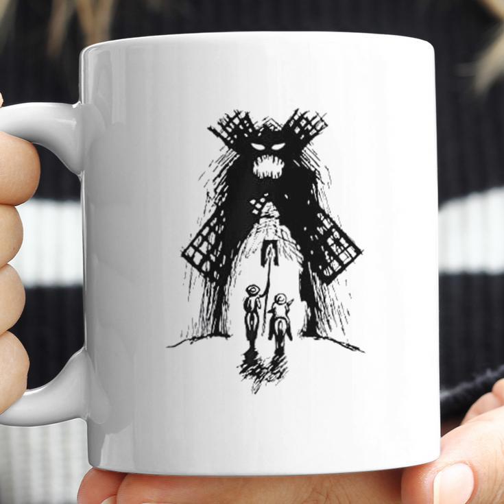 Don Quixote And Sancho Vs Monster Windmill Coffee Mug