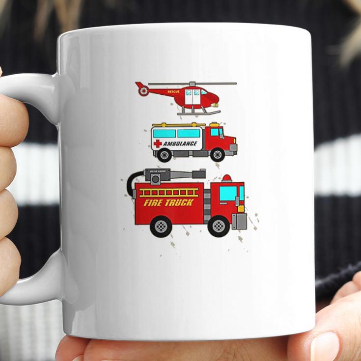 Ems Fire Truck Ambulance Rescue Helicopter Coffee Mug