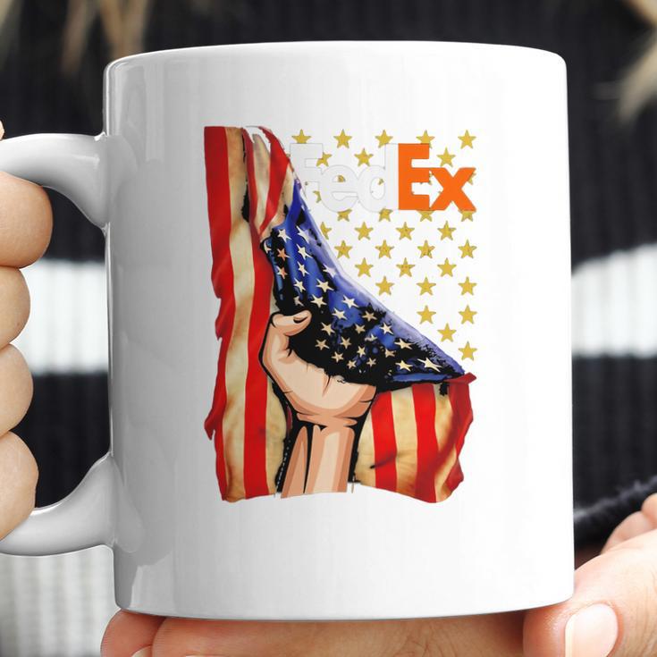 Fedex And American Flag Independence Day Coffee Mug