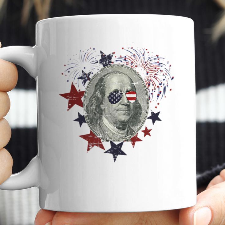 Fourth Of July Ben Franklin Patriotic American Coffee Mug