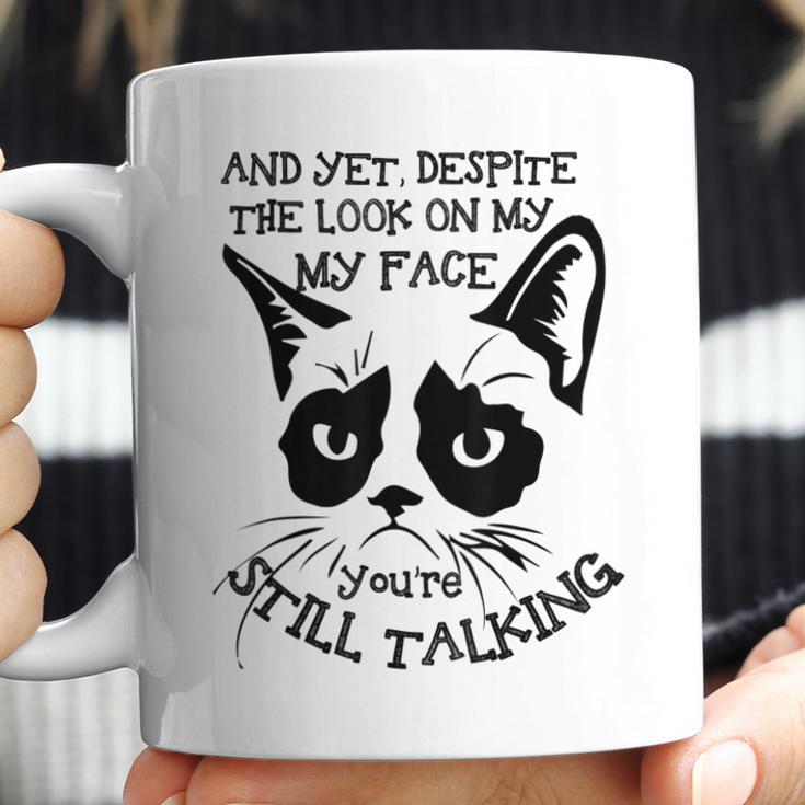 Funny Cat Kitten Grumpy-Face Cat Mom Cat Lovers Cat Owner Coffee Mug