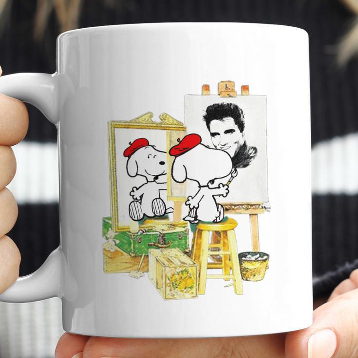 Funny Snoopys Painting The Picture - Elvis Presley Coffee Mug