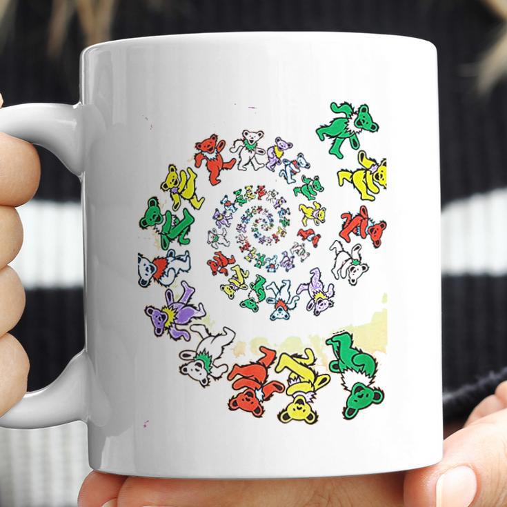 Grateful Dead Spiral Bears Tie Dye Coffee Mug