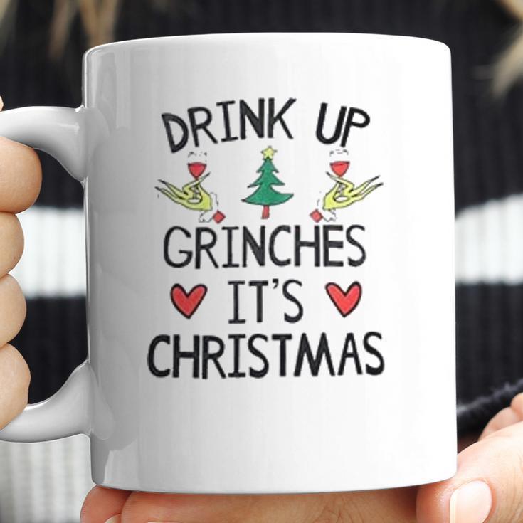 Grinch Drink Up It Is Christmas Coffee Mug