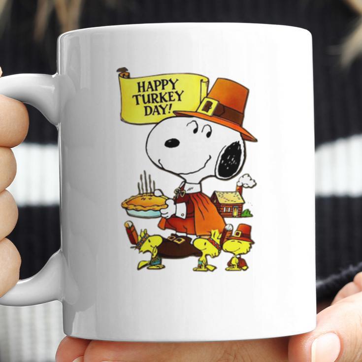 Happy Turkey Day Snoopy And Woodstock Thanksgiving Day Shirt Coffee Mug