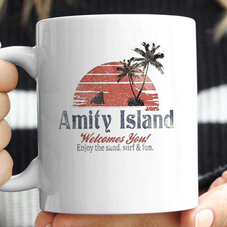 Jaws Amity Island Welcomes You Natural Coffee Mug