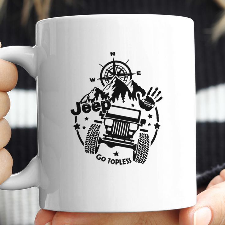 Jeep Square Headlight Go Topless Coffee Mug