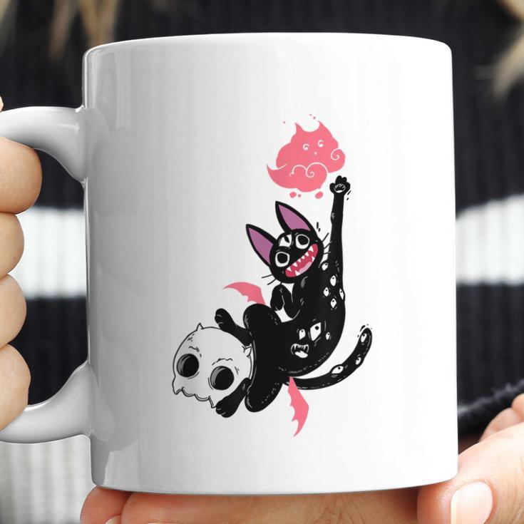 Kawaii Black Cat Pastel Goth Lovers Emo Cat Men Women T-Shirt Graphic Print Casual Unisex Tee Coffee Mug