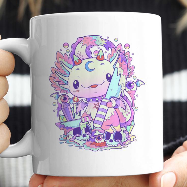 Kawaii Pastel Goth Cute And Creepy Axolotl Knife V2 Men Women T-Shirt Graphic Print Casual Unisex Tee Coffee Mug