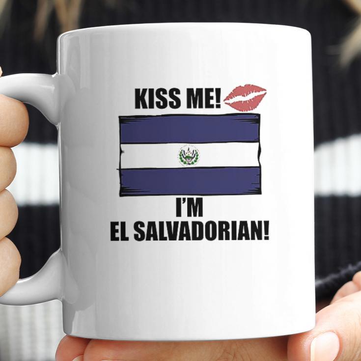 Kiss Me Im El Salvadorian Cute El Salvador Flag Coffee Mug