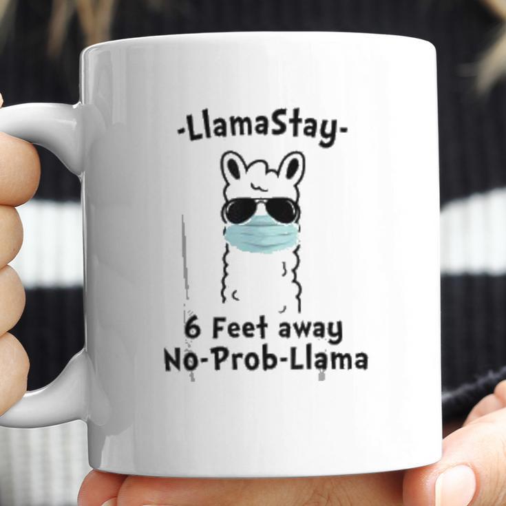 Llamastay 6 Feet Away No Probllama Social Distancing Coffee Mug