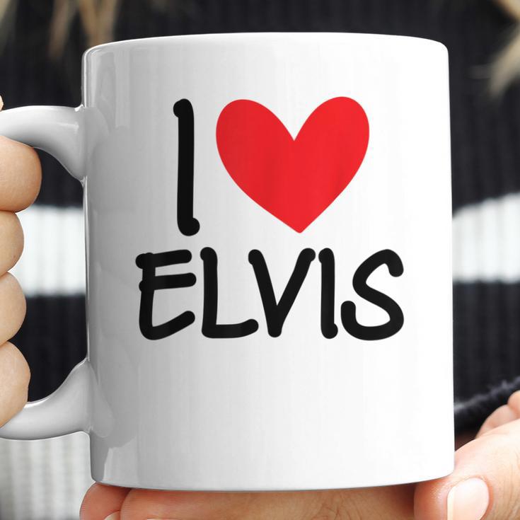 I Love Elvis Name Personalized Men Guy Bff Friend Heart Boys Coffee Mug