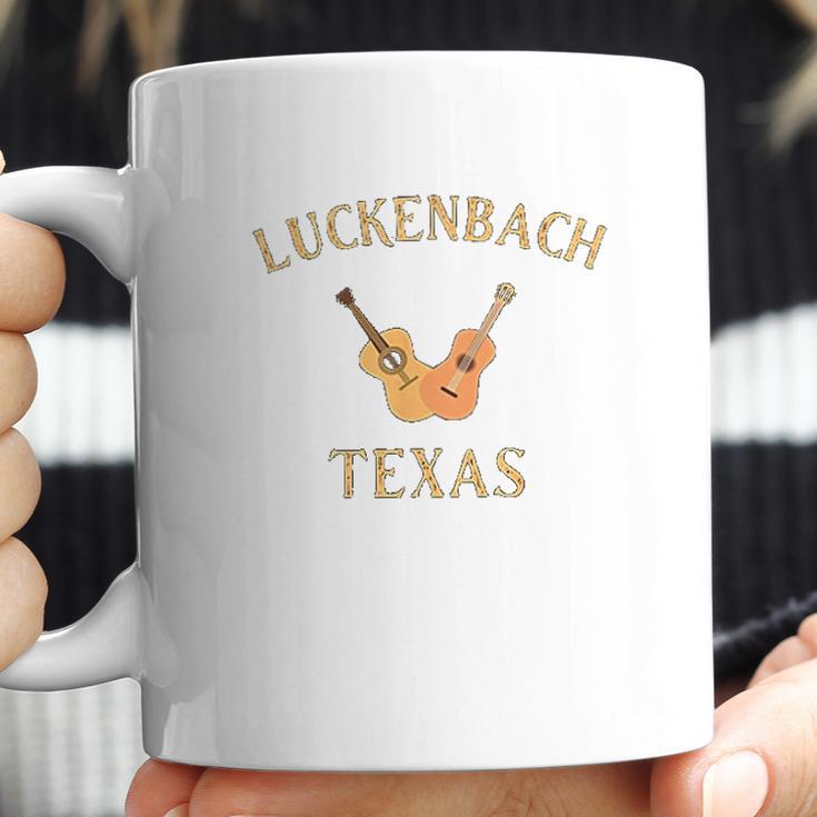 Luckenbach Texas Travel Souvenir Country Music Guitar Coffee Mug