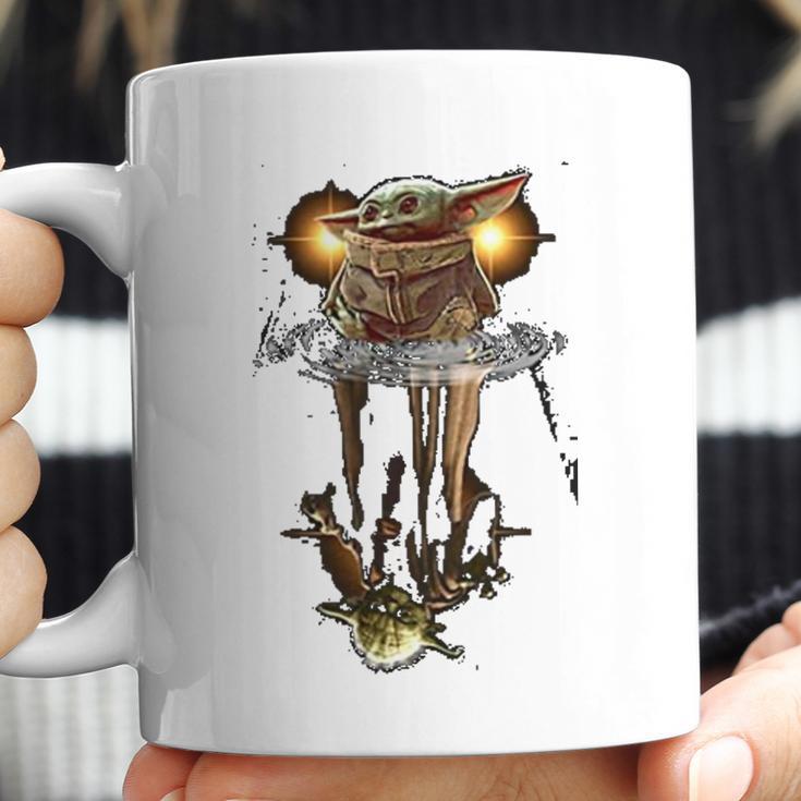 The Mandalorian Water Reflection Old Joda Coffee Mug