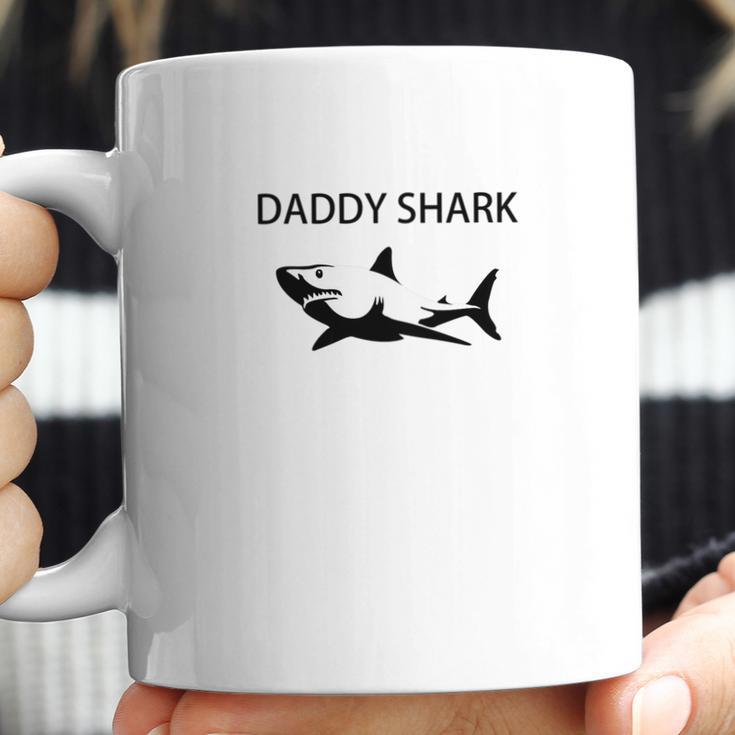 Mens Daddy Shark Funny Fathers And Grandpa Coffee Mug