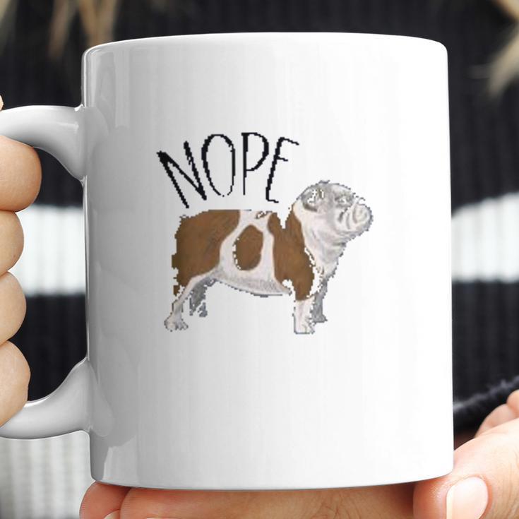 Nope Lazy English Bulldog Dog Mom Coffee Mug