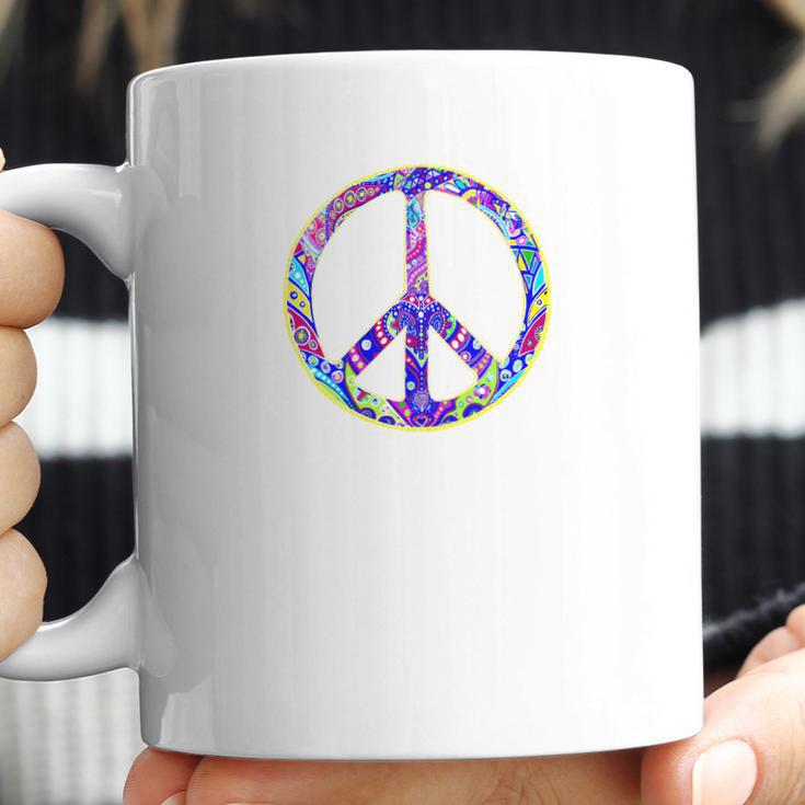 Peace Symbol In Easter Colors For Earth Day Jewel Tone Coffee Mug