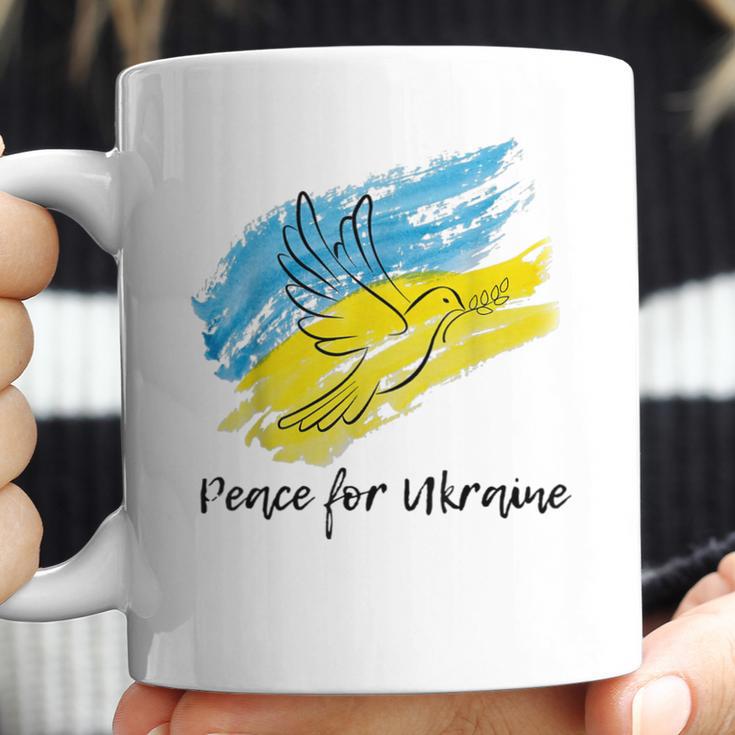 Peace For Ukraine Dove Ukraine Flag Lover Support Ukraine Men Women T-Shirt Graphic Print Casual Unisex Tee Coffee Mug