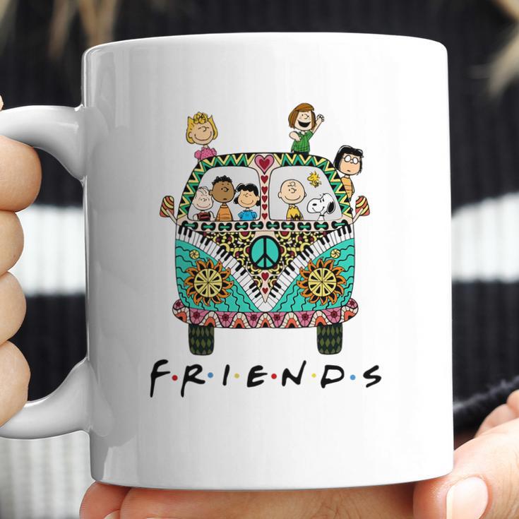 Peanuts Friends With Hippie Bus Shirt Coffee Mug