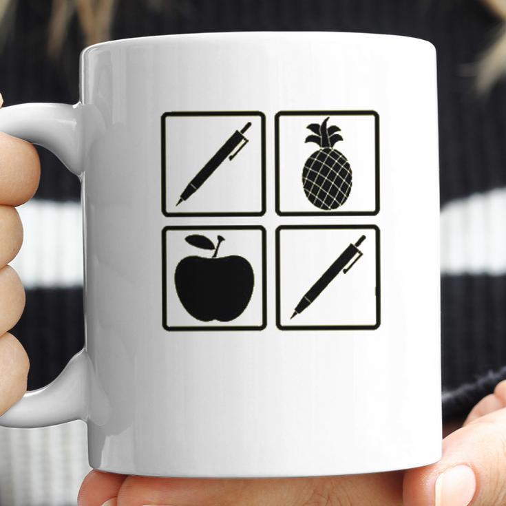 Pen Pineapple Apple Pen Coffee Mug