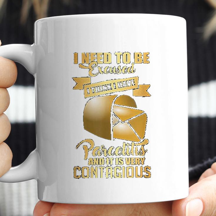 Postal Worker Parcelitis Very Contagious Funny Gift For Men Coffee Mug