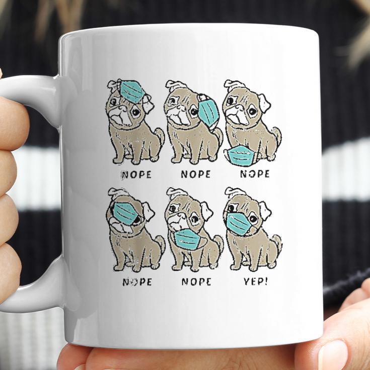 Pug Dog Wearing Face Social Distancing Gift Coffee Mug