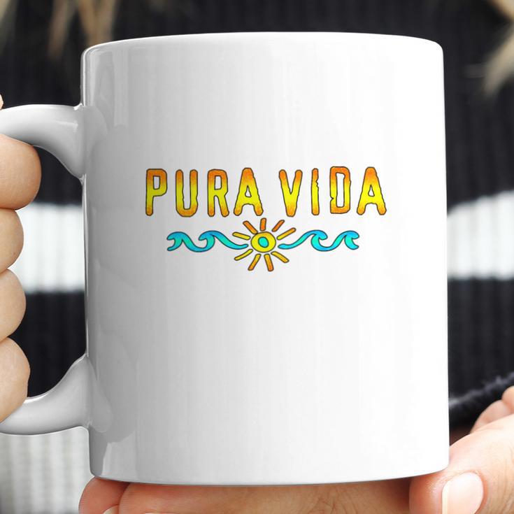 Pura Vida Costa Rica Surfing Beach Holidays Coffee Mug