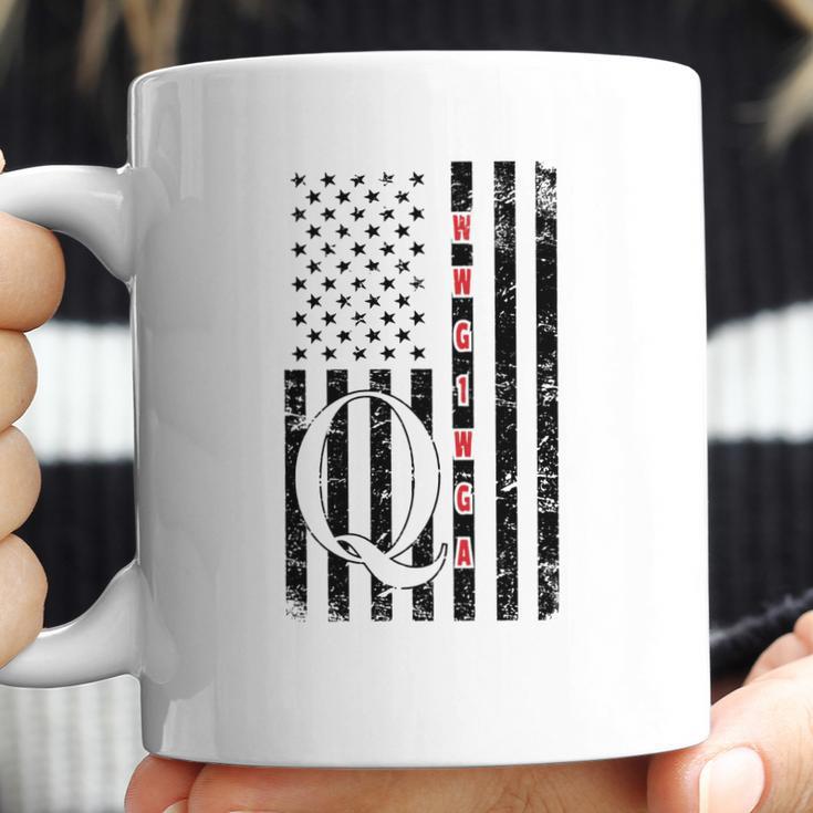 Q-Anon Flag Where We Go One We Go All Wwg1wga Coffee Mug Coffee Mug