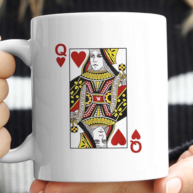 Queen Of Hearts Blackjack Cards Coffee Mug