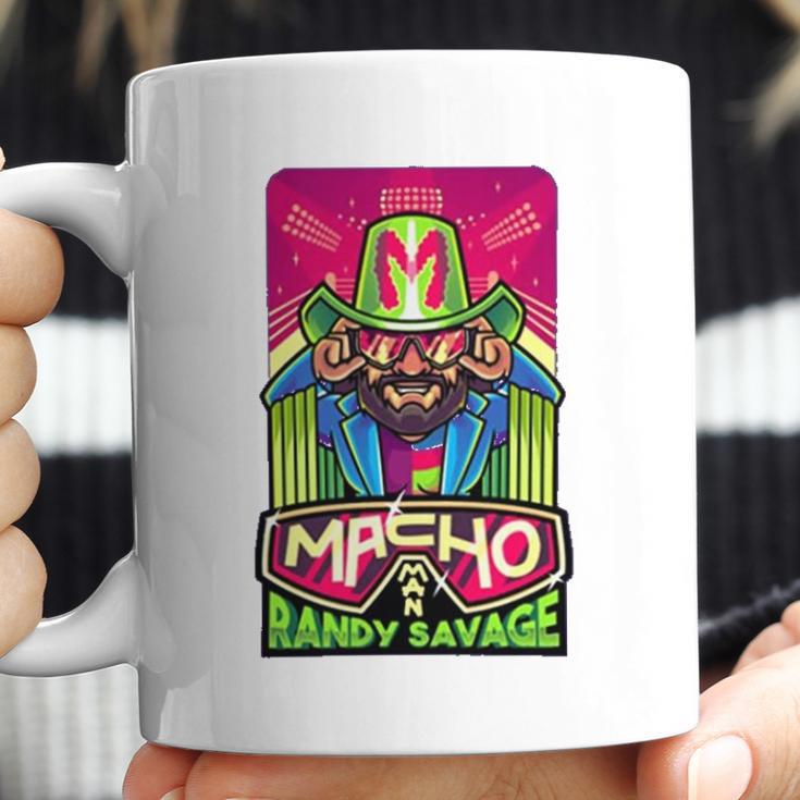 Randy Macho Man Savage Cartoon Wrestling Coffee Mug