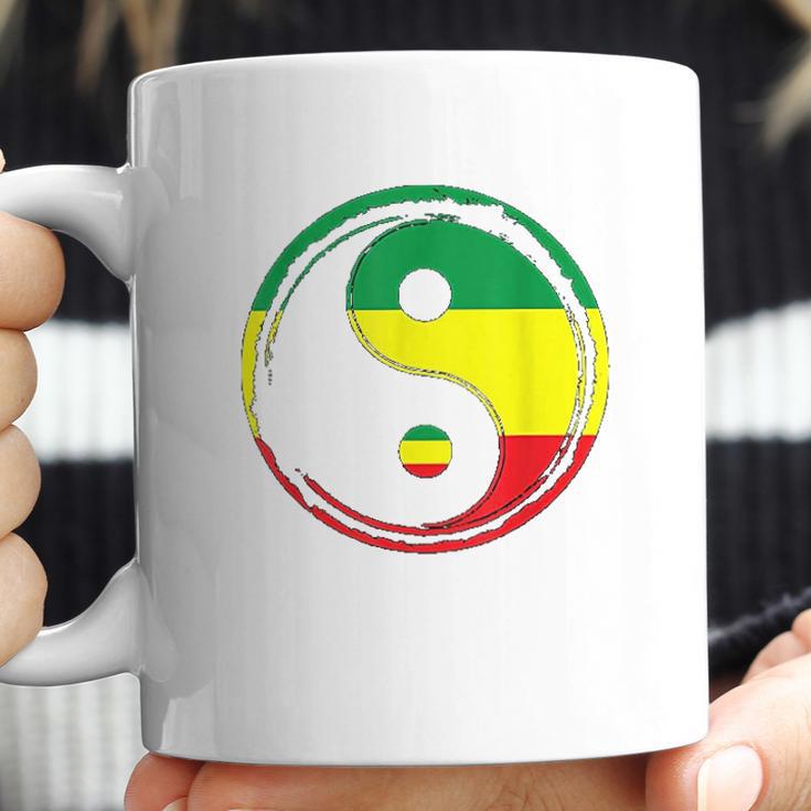 Rasta Flag Jamaica Flag Irie Peace Symbol Reggae Music Coffee Mug