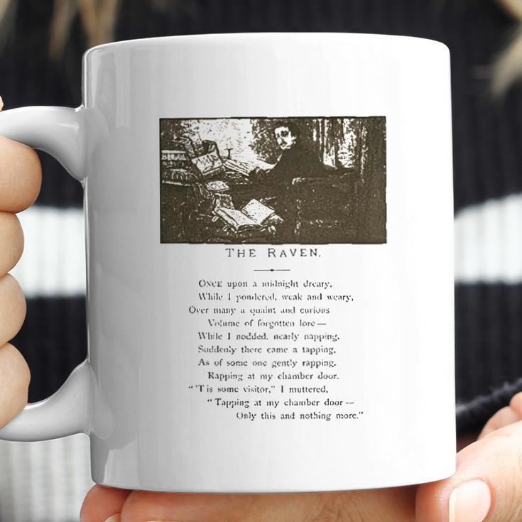 Raven Midnight Dreary Nevermore Literature Edgar Allan Poe Coffee Mug