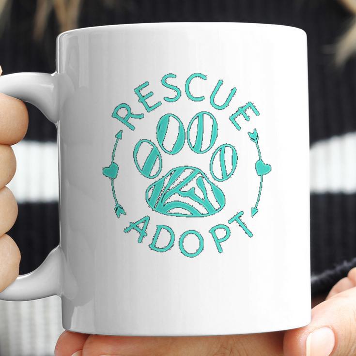 Rescue Adopt Animal Lover Love Cats Dogs Paw Print Coffee Mug