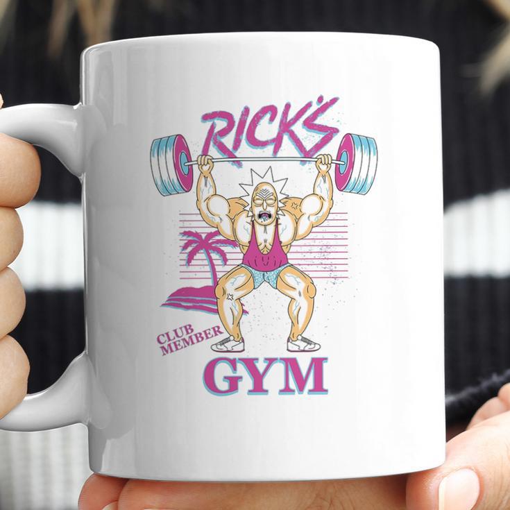 Rick Morty Ricks Gym Neon Beach Coffee Mug