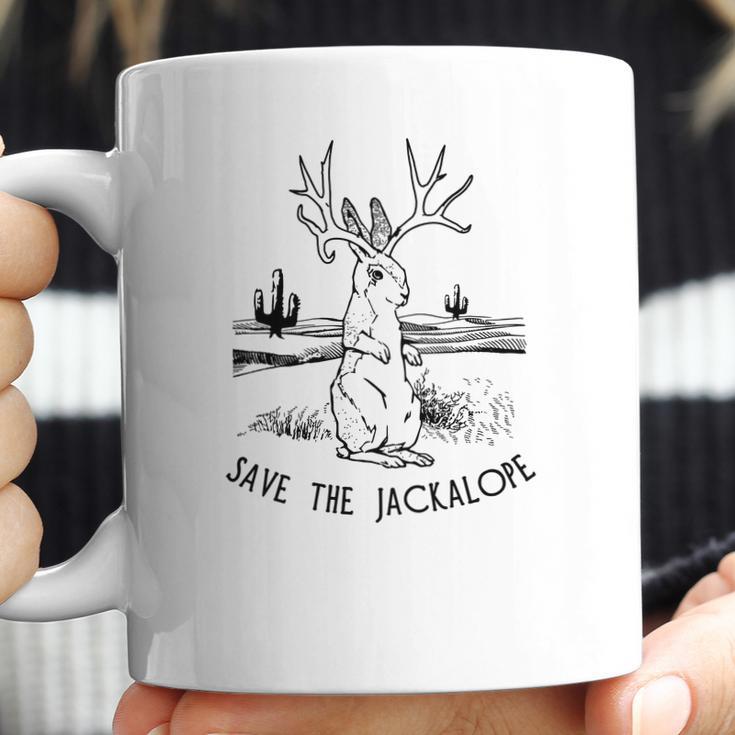 Save The Jackalope Tee Funny Jackrabbi Apparel Coffee Mug