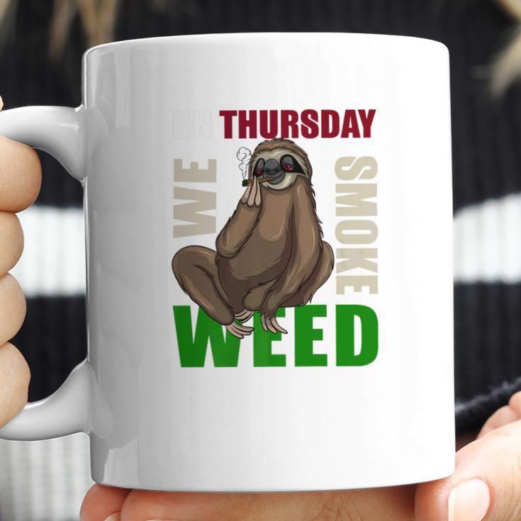 Sloth Stoner Thursday Marijuana Weed Ganja Gift Coffee Mug