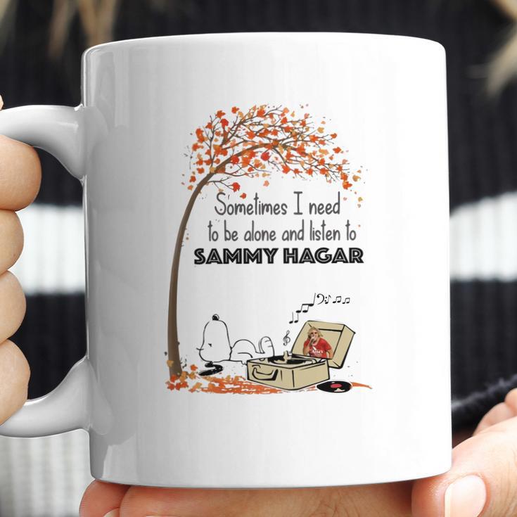 Snoopy Sometime I Need Tobe Alone And Listen To Sammy Hagar Coffee Mug