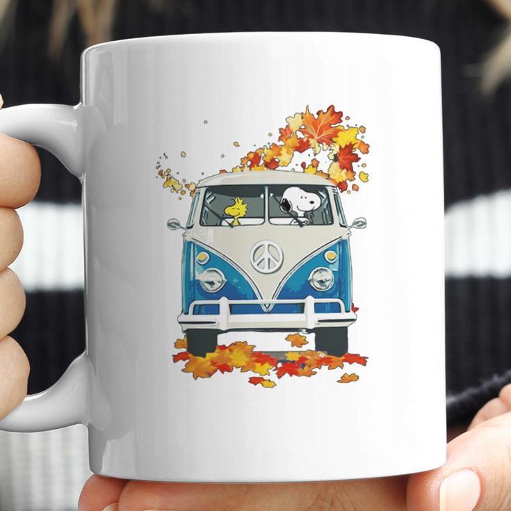 Snoopy And Woodstock Vw Volkswagen Hippie Car Shirt Coffee Mug