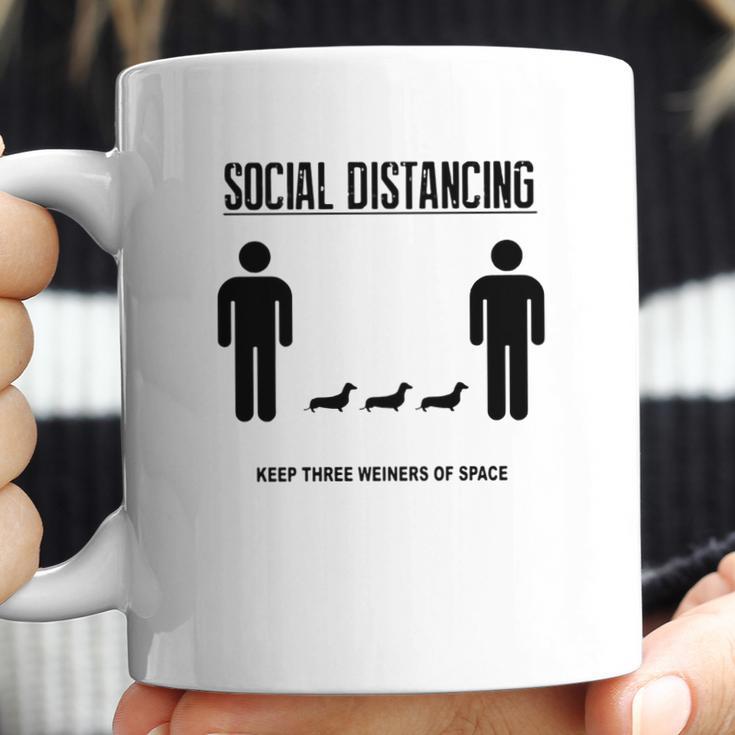 Social Distancing Dachshund Coffee Mug